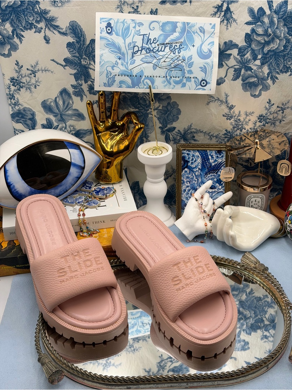 🆕 MARC JACOBS 🧿 NWOB The Lug Sole Slide, Pastel Pink - Sz 37 US 7 - Picture 2 of 12